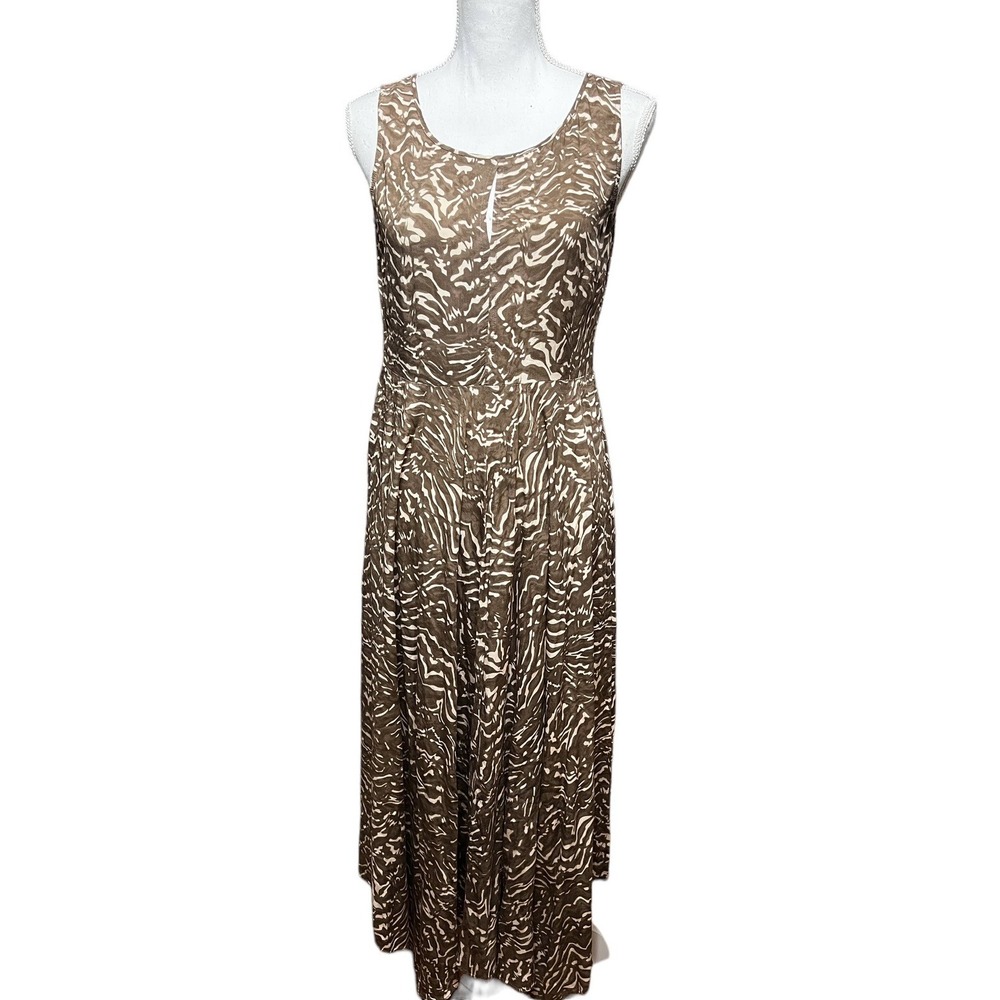 Sundance Catalog‎ Jessika Brown Handkerchief Hem Keyhole Sleeveless Dress 4